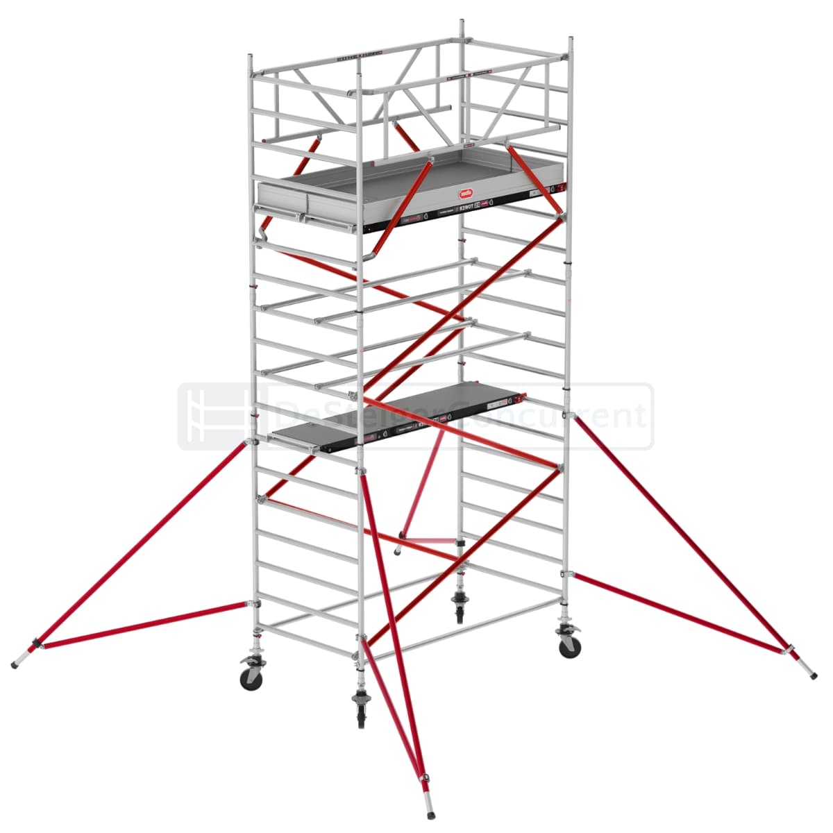 Altrex Rolsteiger RS TOWER 51 Plus Schoren - L245xB90cm - 6.20m werkhoogte