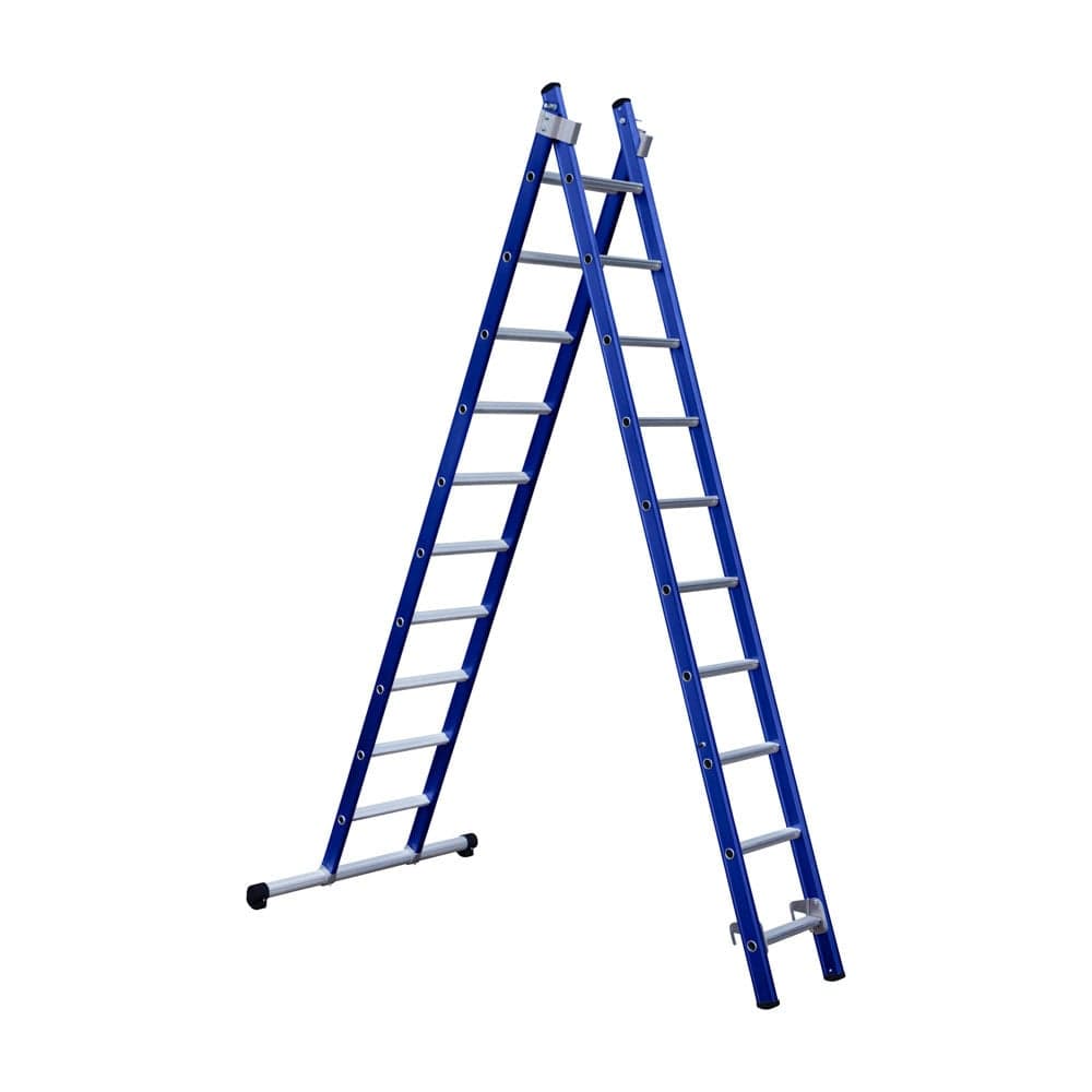 Eurostairs Blauw Gecoate Reformladder met Rechte Voet