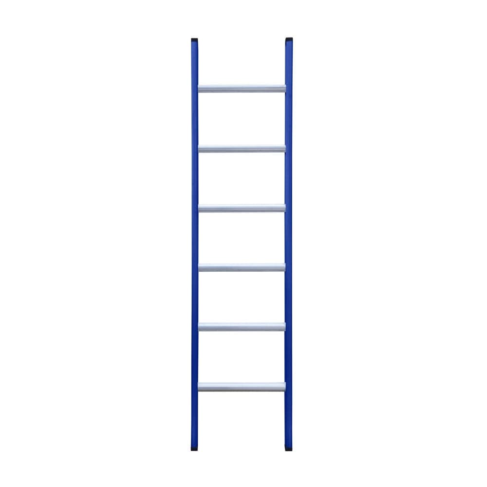 Eurostairs Blauw Gecoate Enkele Ladder met Rechte Voet