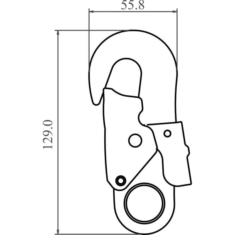 Kratos Veiligheidshaak met Automatische Vergrendeling 16 mm Tweevoudige Werking