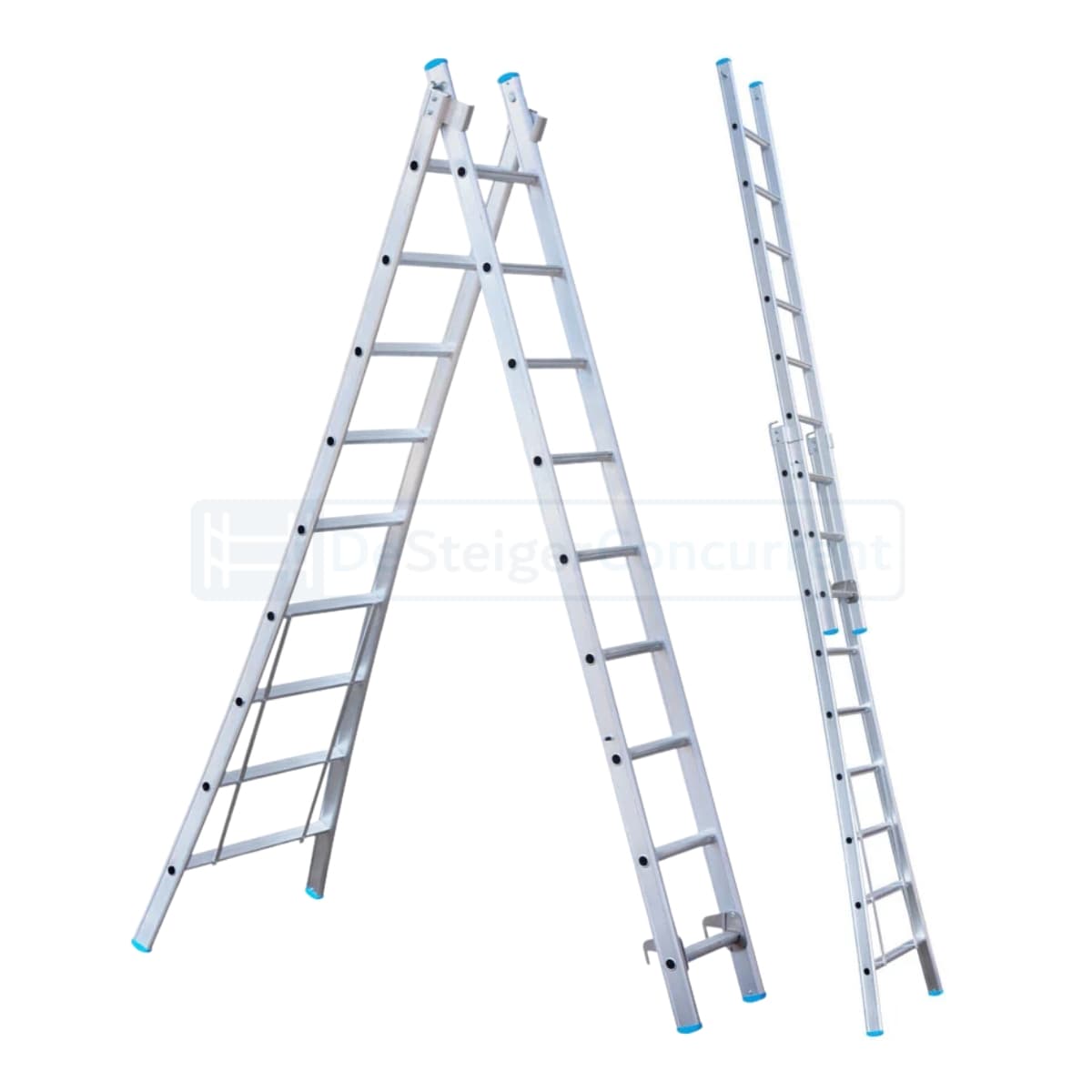 Eurostairs 2-delige Uitgebogen Reformladder