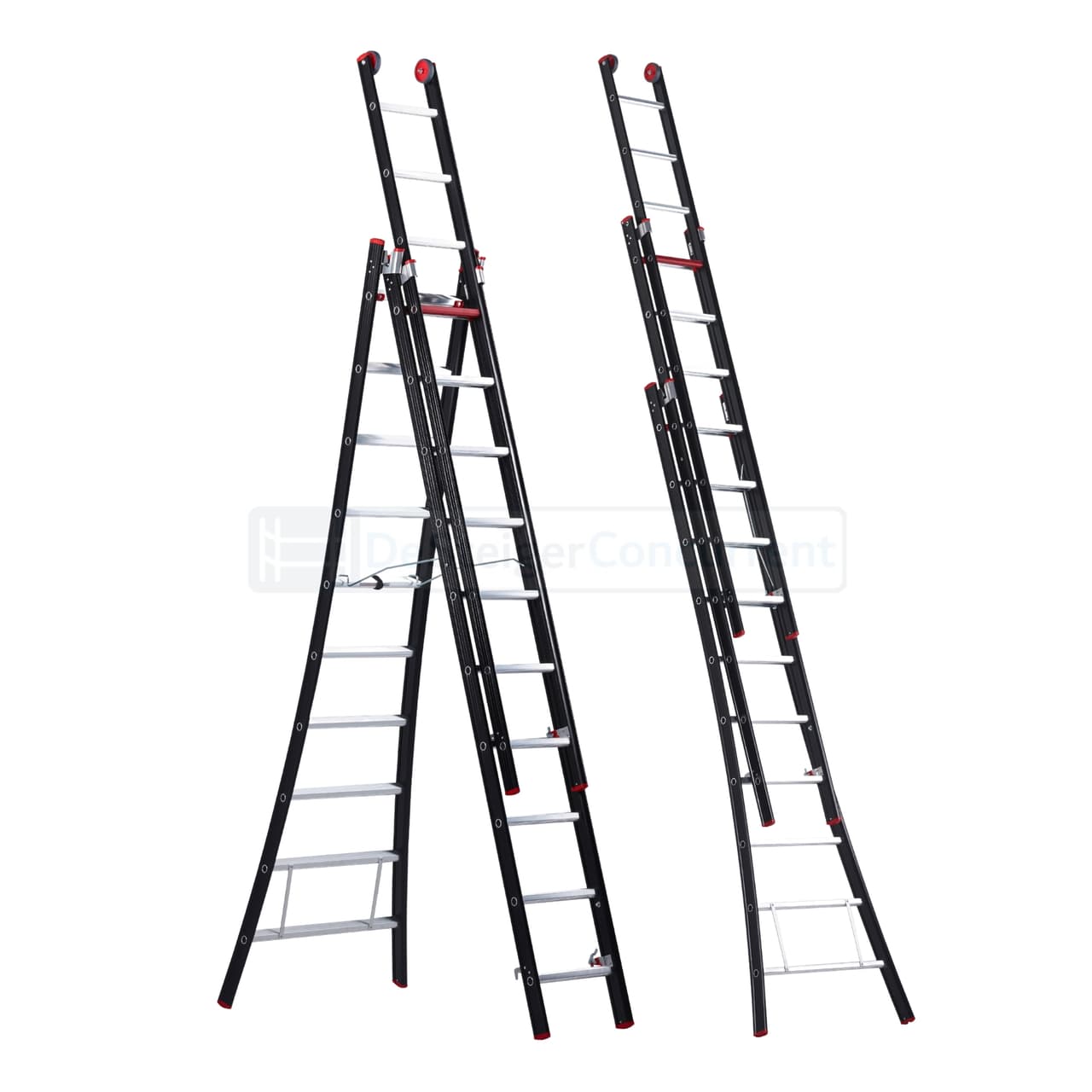 Altrex Nevada 3-delige Uitgebogen Reformladder - 3x10 Sporten