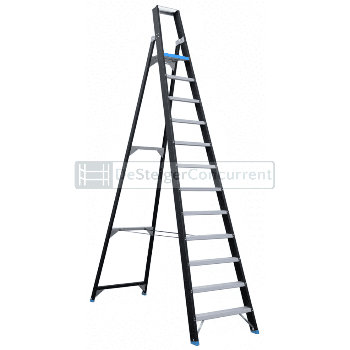 Eurostairs Black 'n Blue Bordestrap Enkel Oploopbaar - 12 Treden