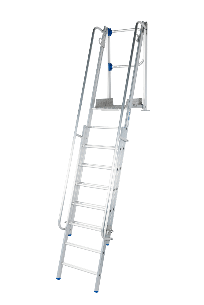 Plateforme d'accès télescopique de chantier Solide Premium Professional (avec portillon de sécurité)