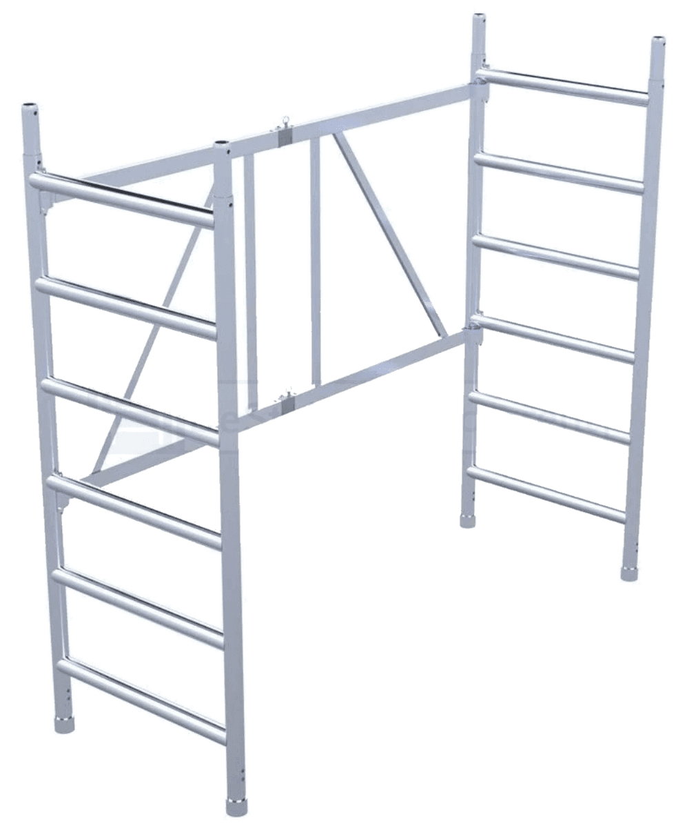 Cadre d'échafaudage pliant Euroscaffold - 6 échelons - L190xB75 centimètres